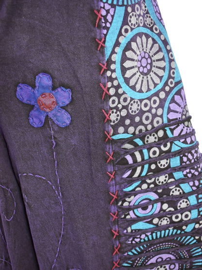 Wide Leg Embroidered Trousers