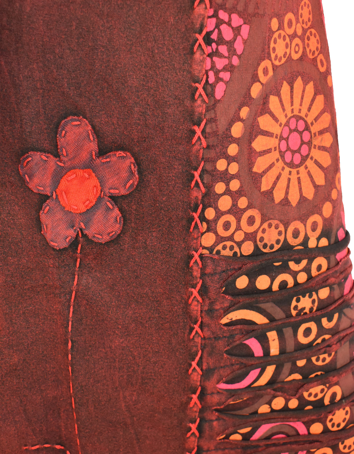 Wide Leg Embroidered Trousers