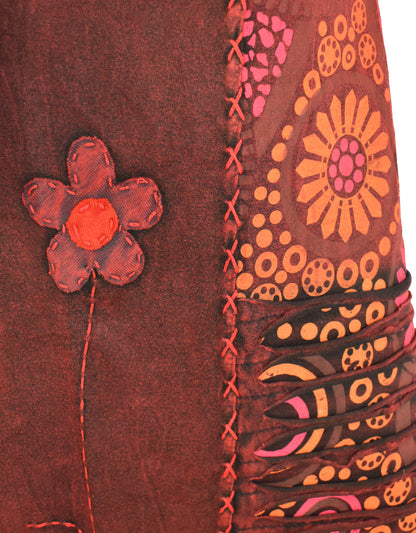 Wide Leg Embroidered Trousers