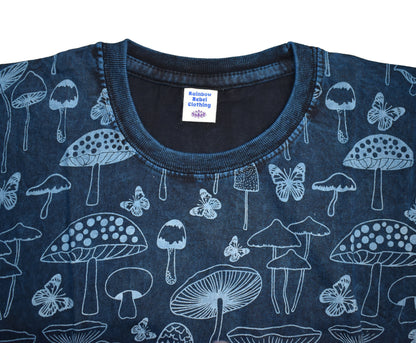 Hand Printed Stonewashed Mushroom T-Shirt