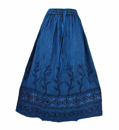 Embroidered Viscose Skirt