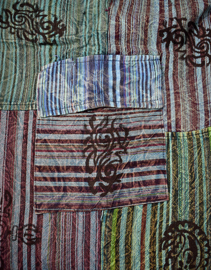 Patchwork Printed Cotton Trousers
