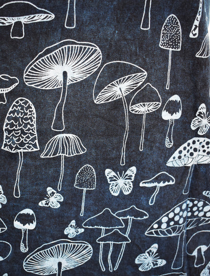 Hand Printed Stonewashed Mushroom T-Shirt