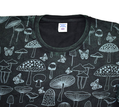 Hand Printed Stonewashed Mushroom T-Shirt