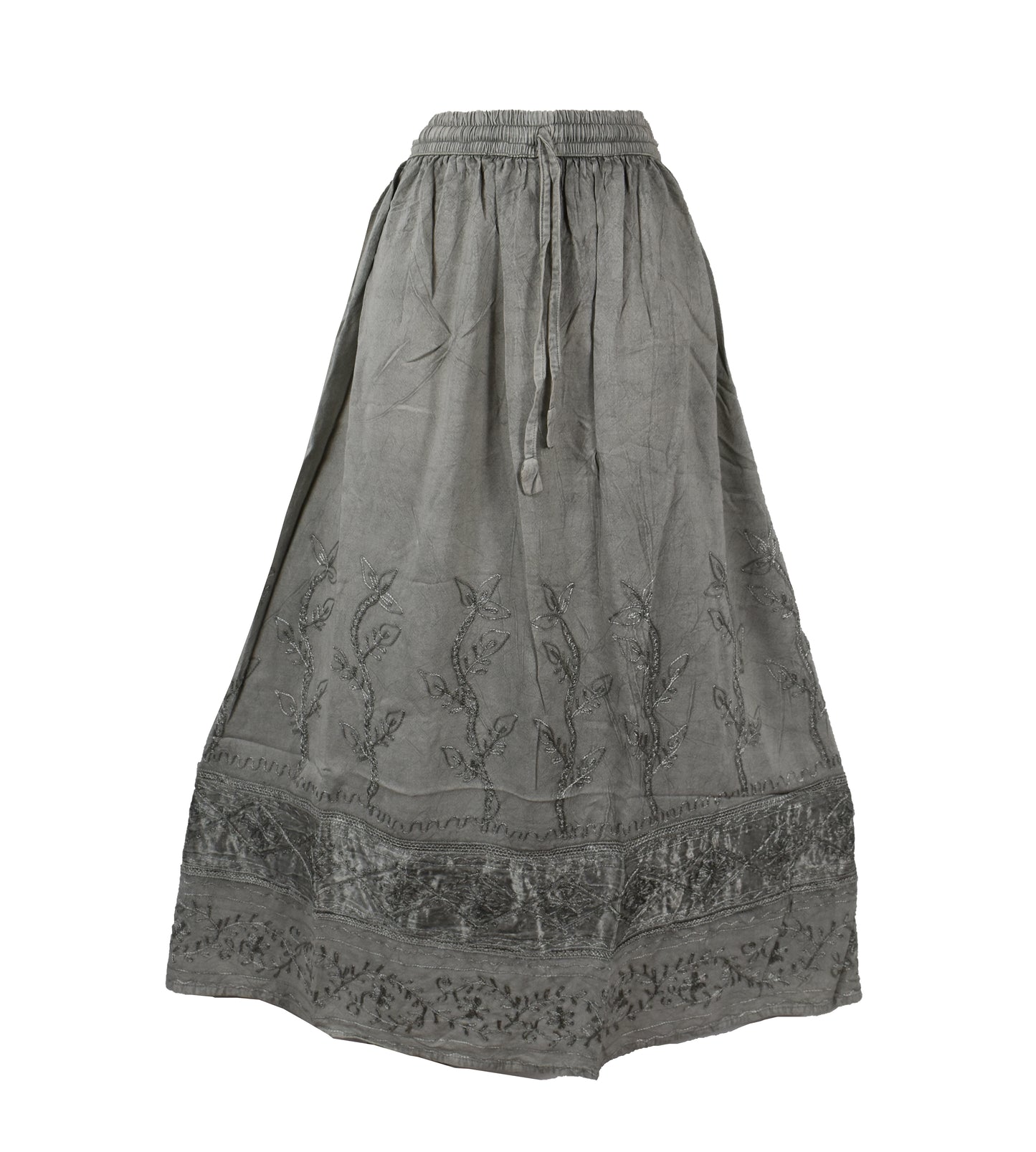 Embroidered Viscose Skirt