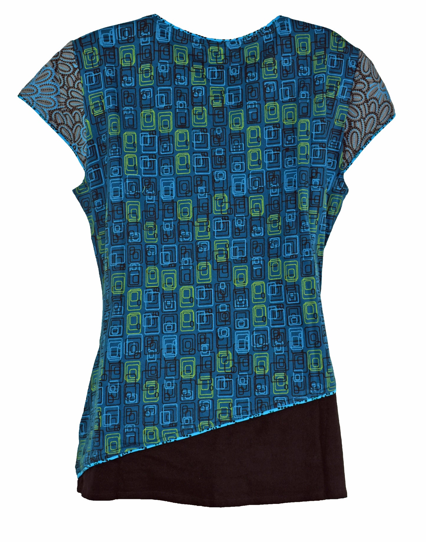 Boho Printed Cotton Cap Sleeve Top