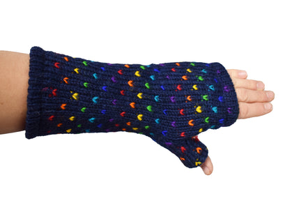 Dotty Wool Fleece Lined Wrist Warmer