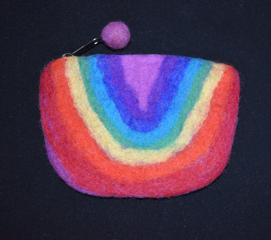 Felt Purses - Rainbow Rounded