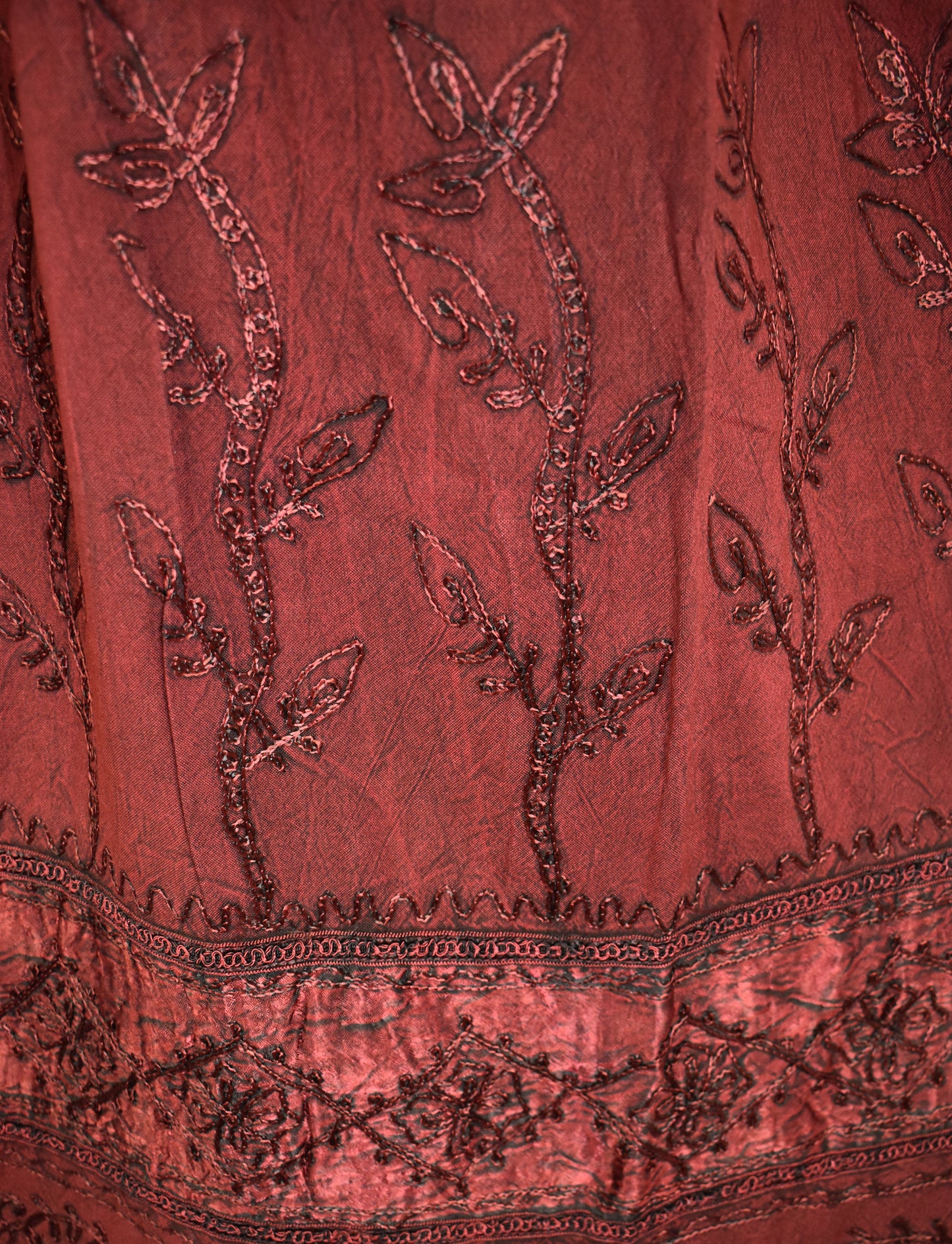 Embroidered Viscose Skirt