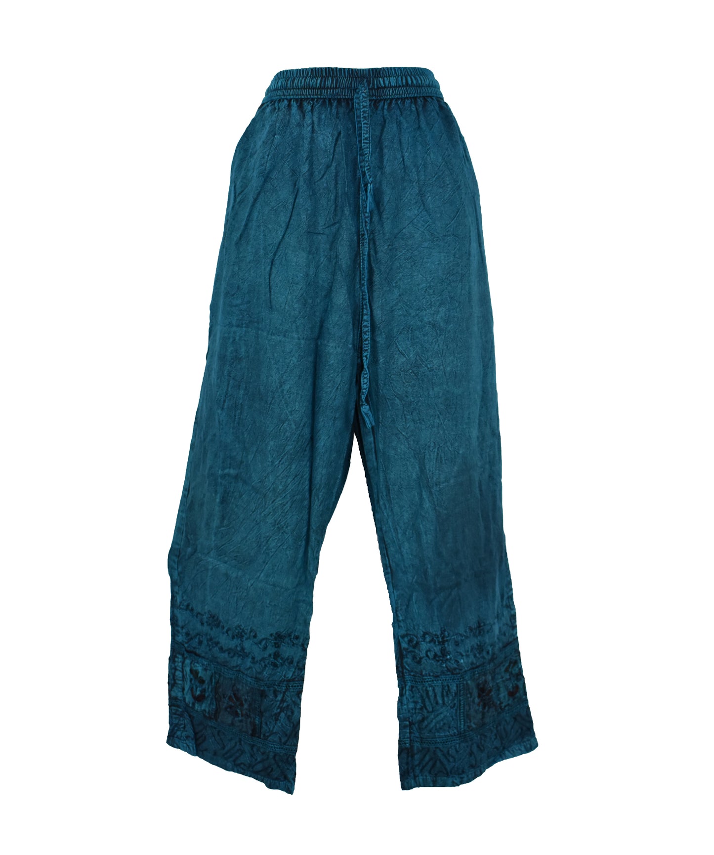 Embroidered Viscose Trousers