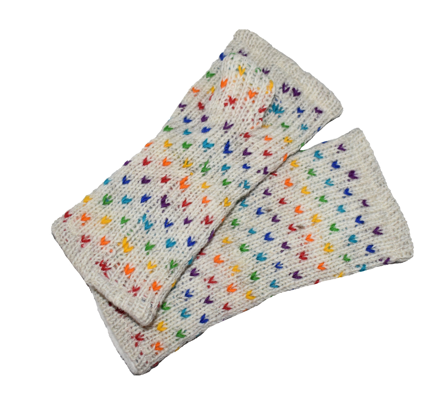 Dotty Wool Fleece Lined Wrist Warmer