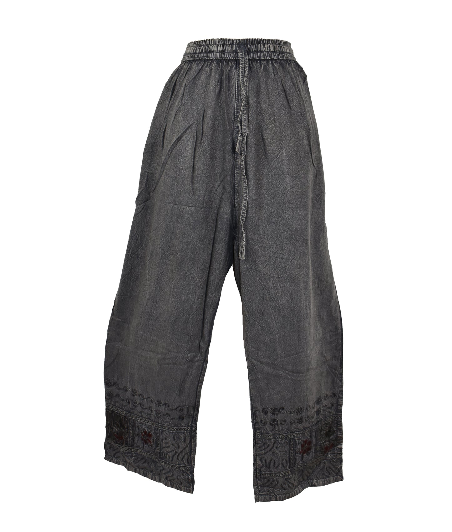 Embroidered Viscose Trousers