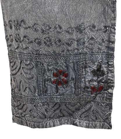 Embroidered Viscose Trousers