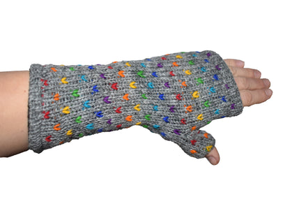Dotty Wool Fleece Lined Wrist Warmer