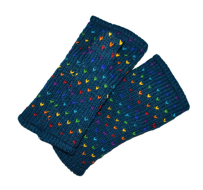 Dotty Wool Fleece Lined Wrist Warmer