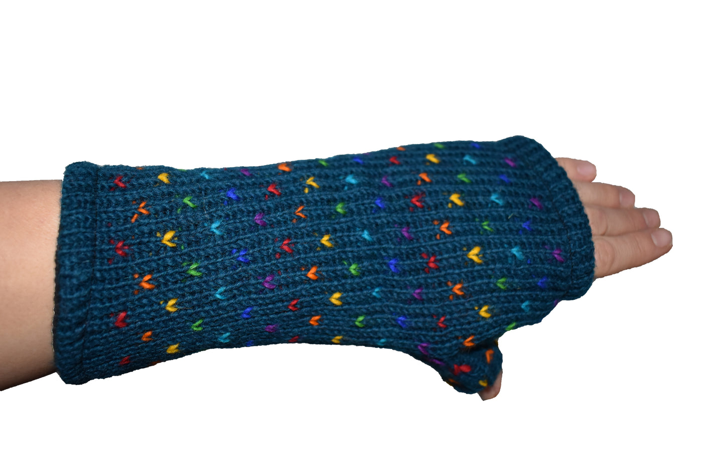 Dotty Wool Fleece Lined Wrist Warmer