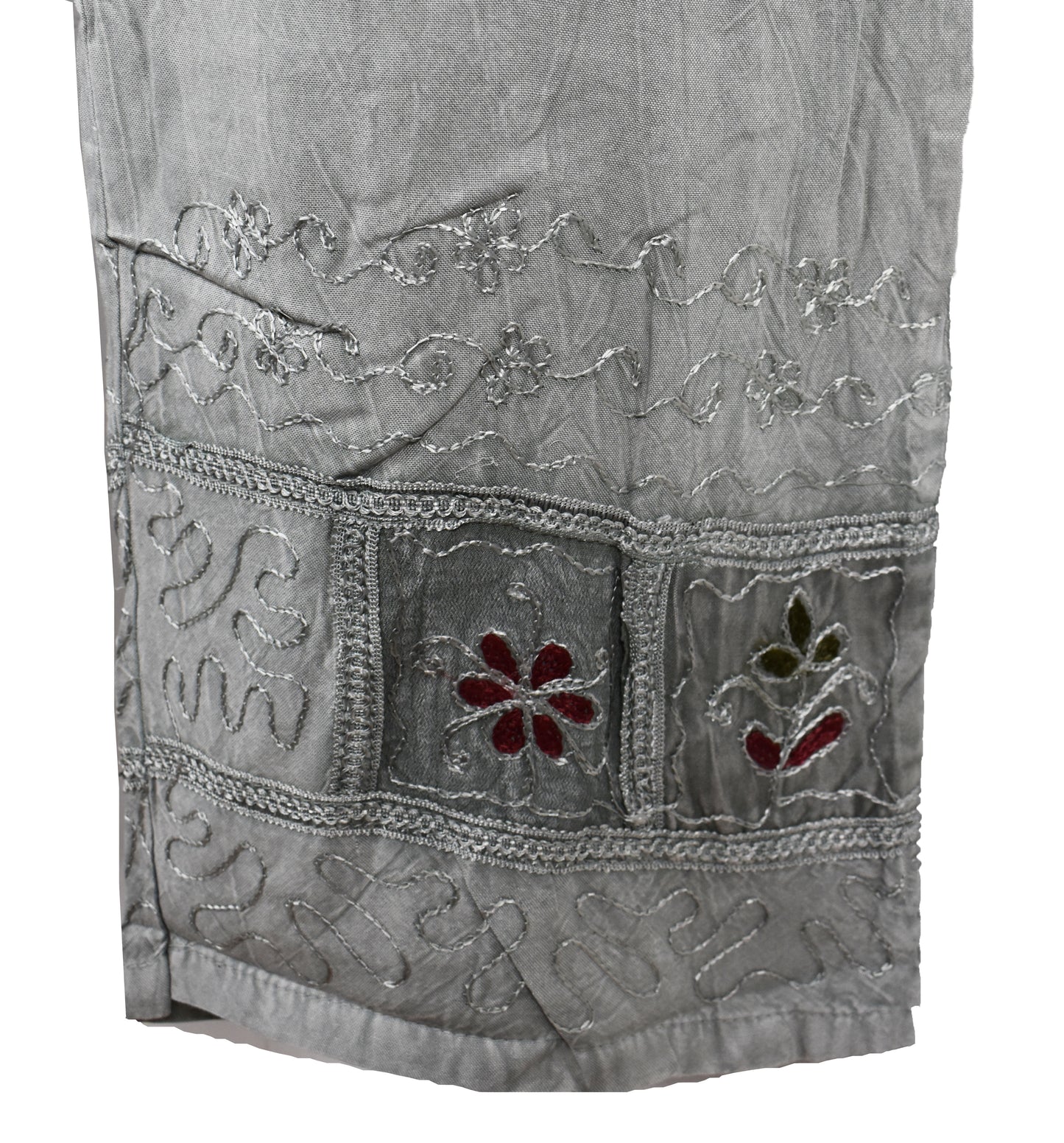 Embroidered Viscose Trousers
