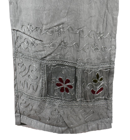 Embroidered Viscose Trousers