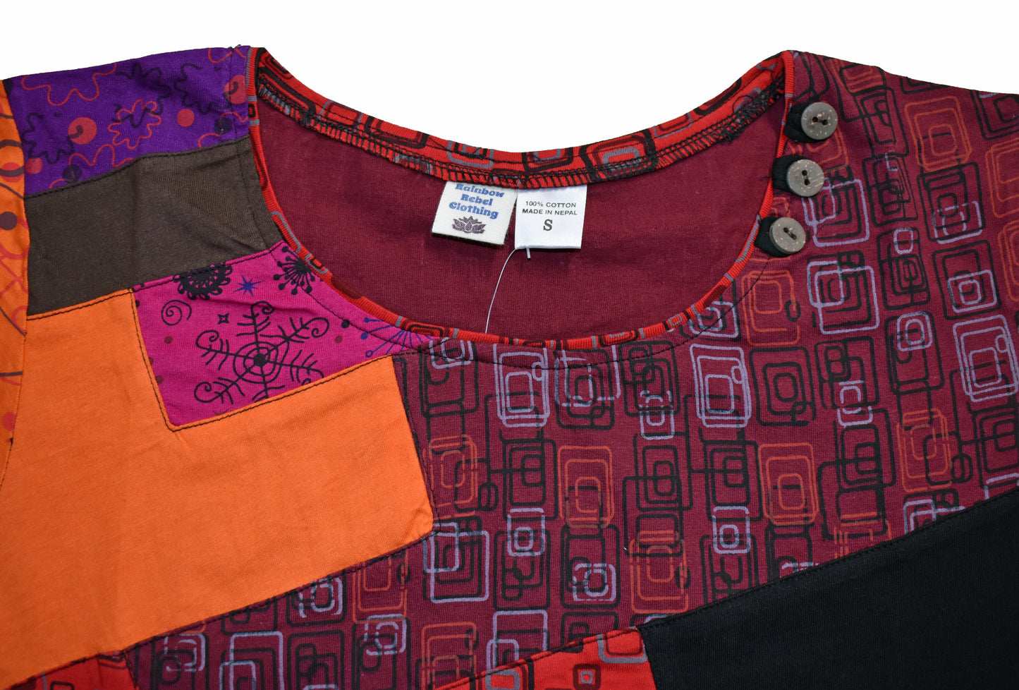 Boho Printed Cotton Cap Sleeve Top