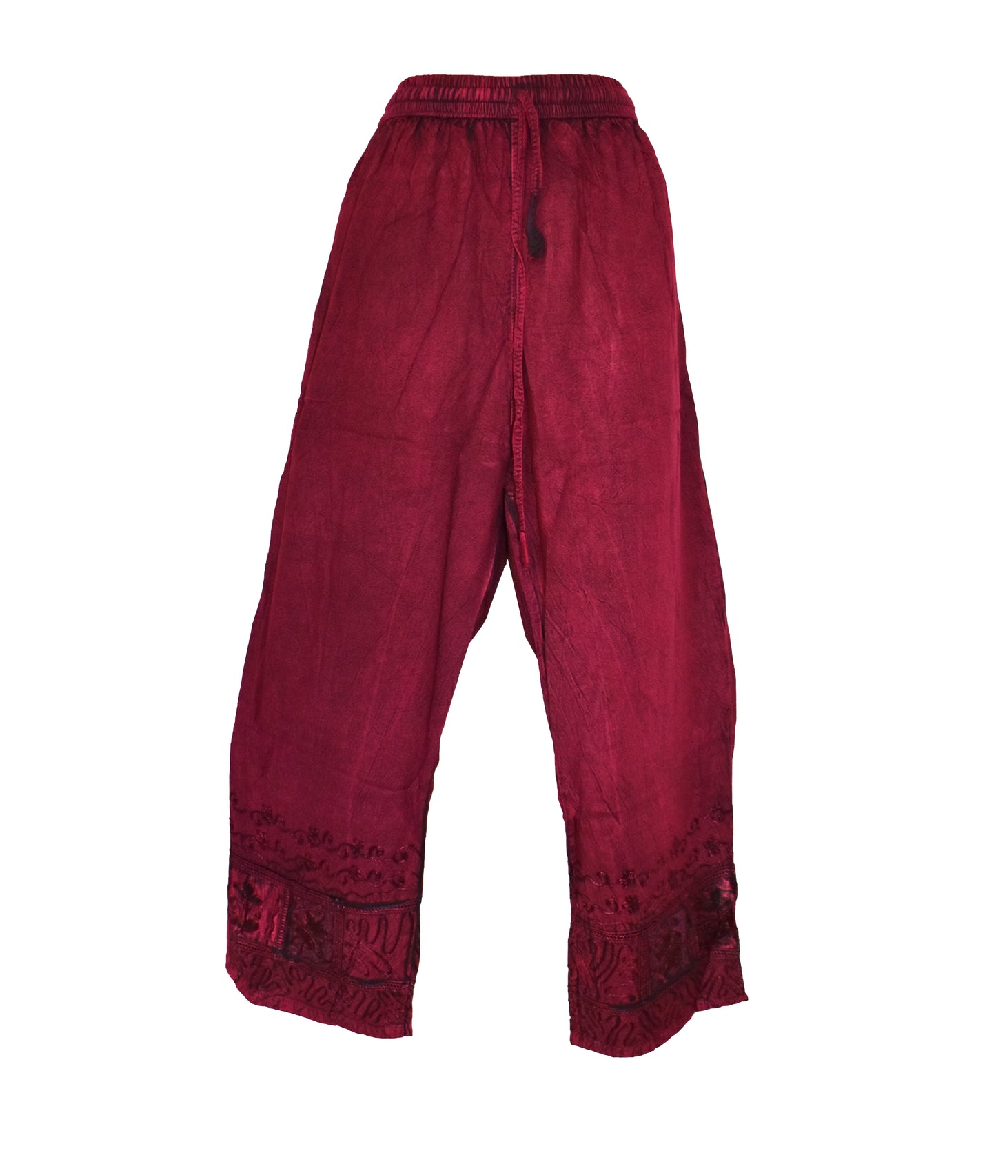 Embroidered Viscose Trousers