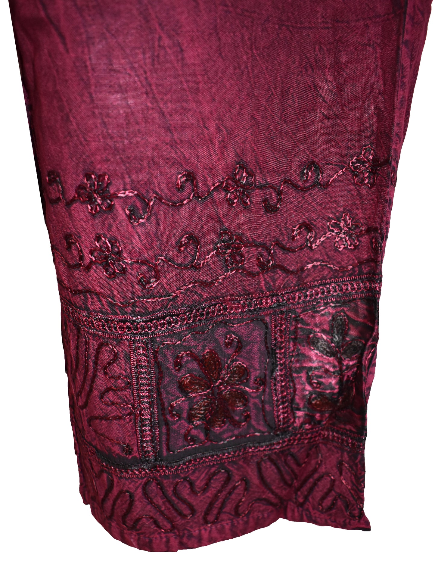 Embroidered Viscose Trousers