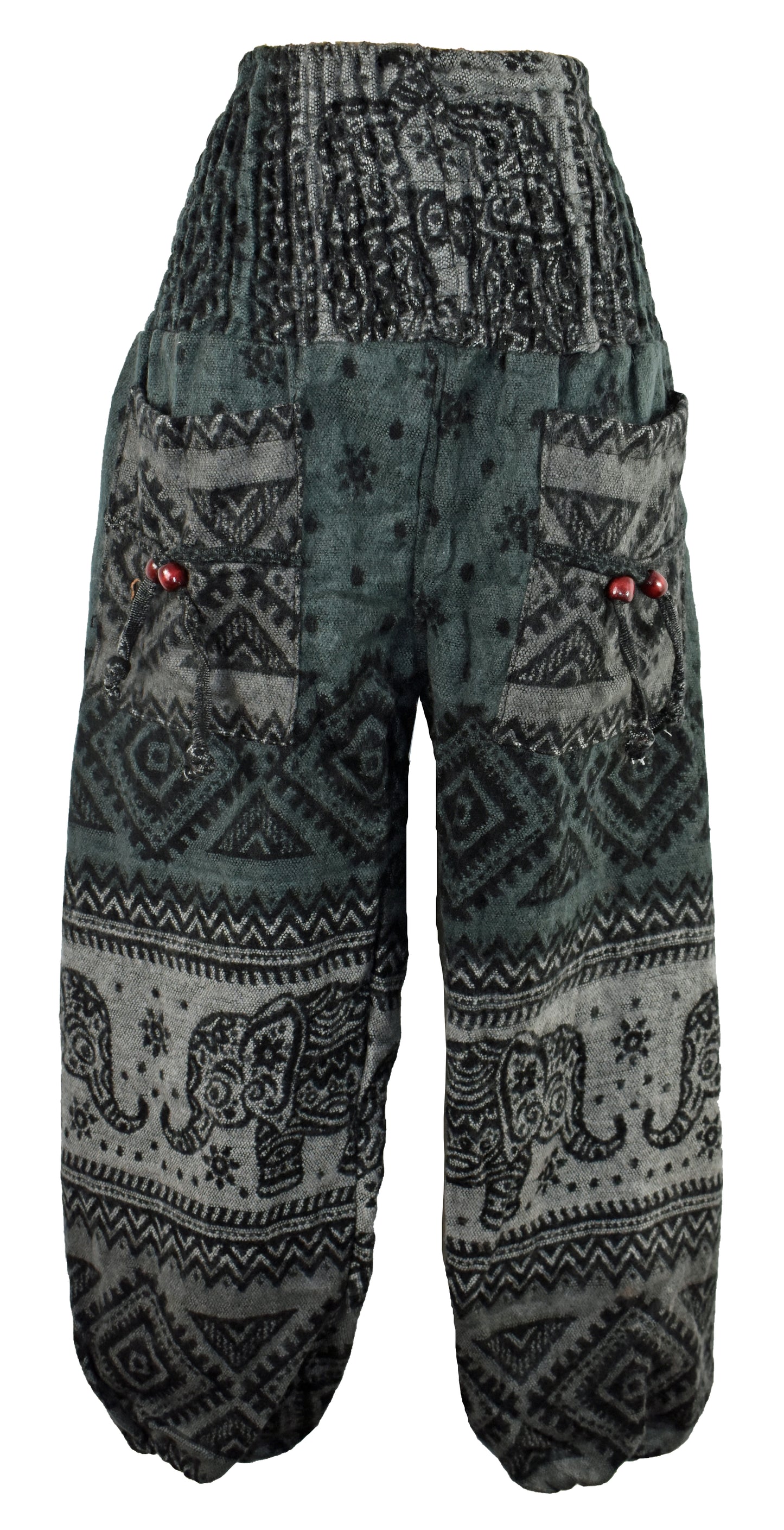 Acrylic Fleece Elephant Harem Trousers