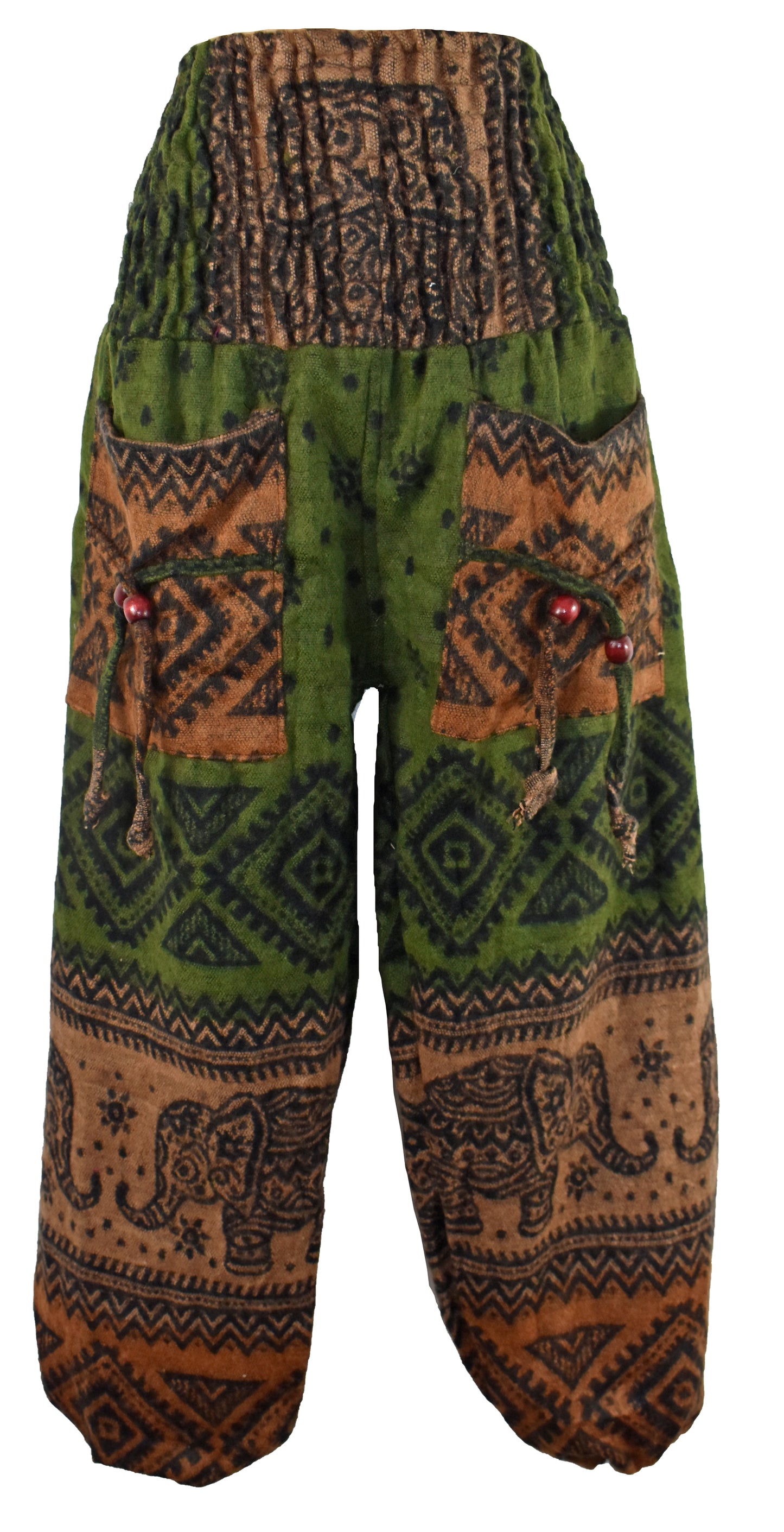 Acrylic Fleece Elephant Harem Trousers