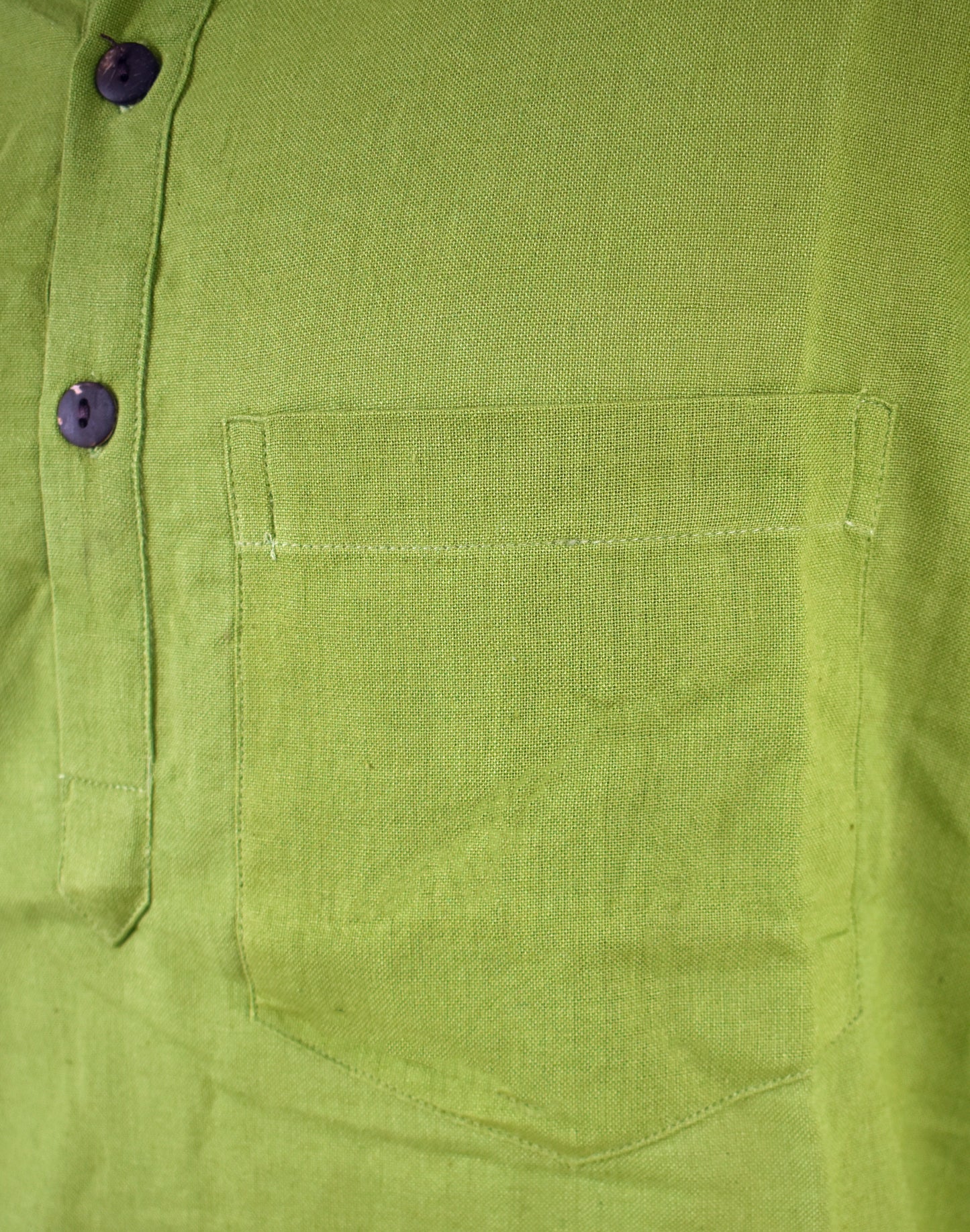 Plain Cotton Collarless Shirt