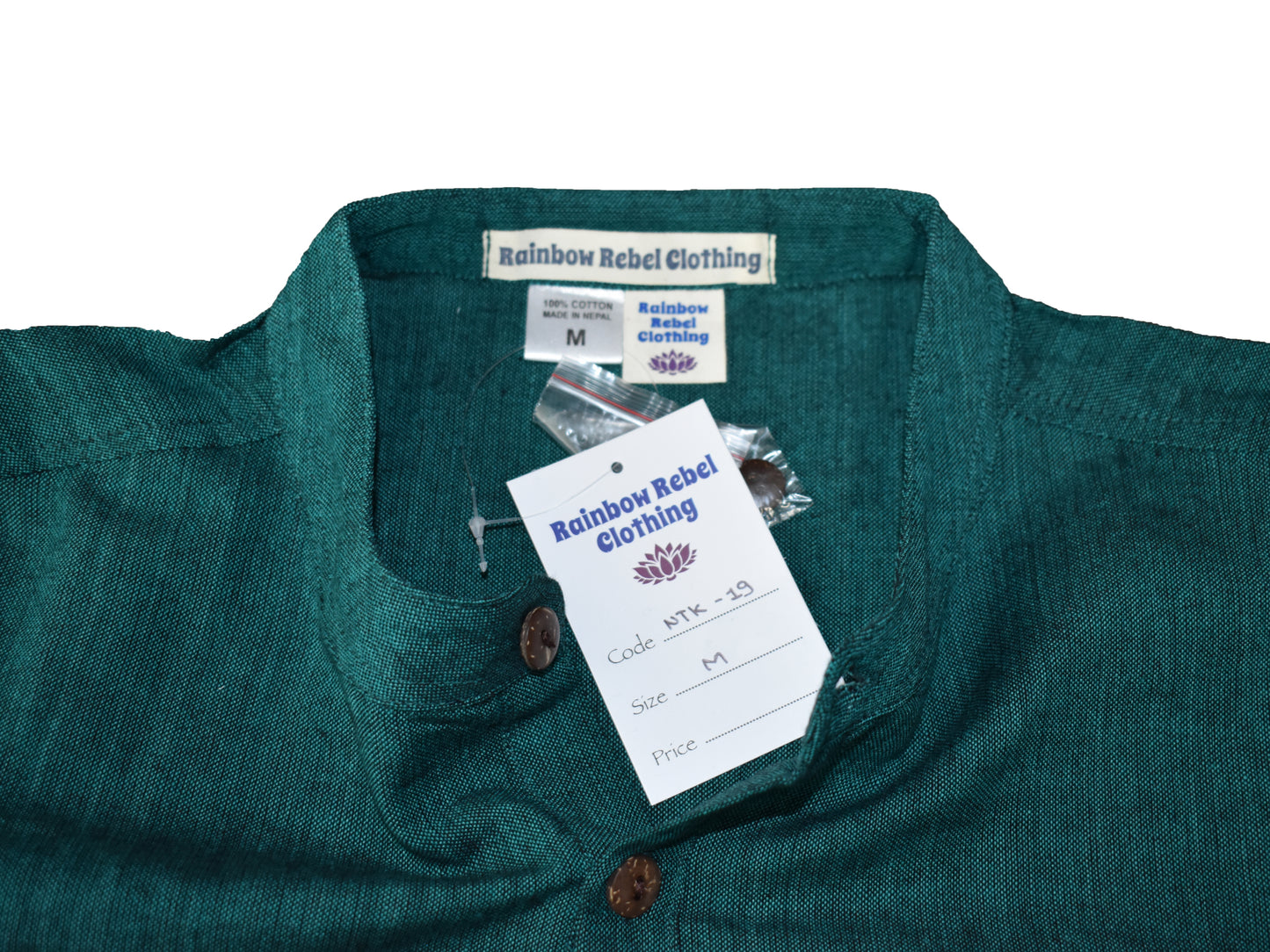 Plain Cotton Collarless Shirt
