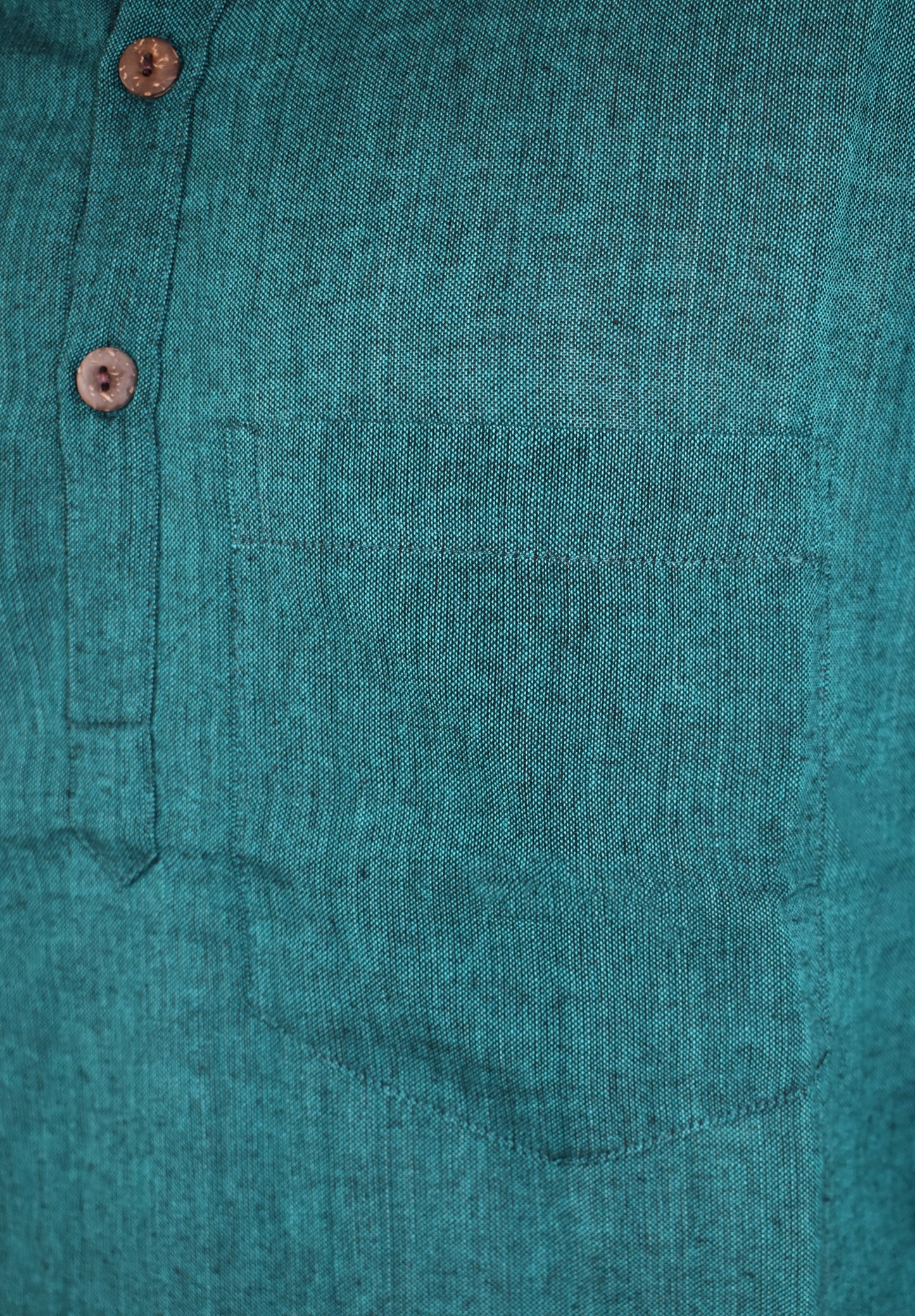 Plain Cotton Collarless Shirt