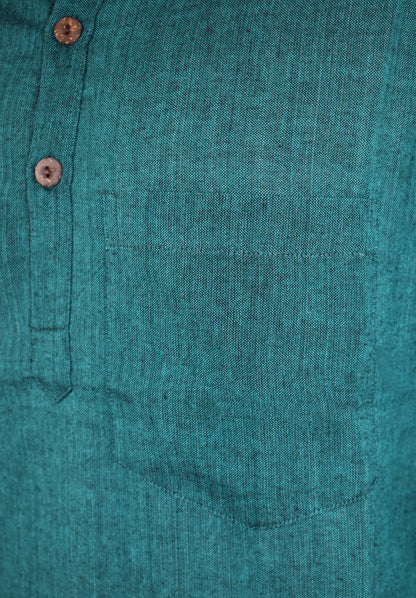 Plain Cotton Collarless Shirt