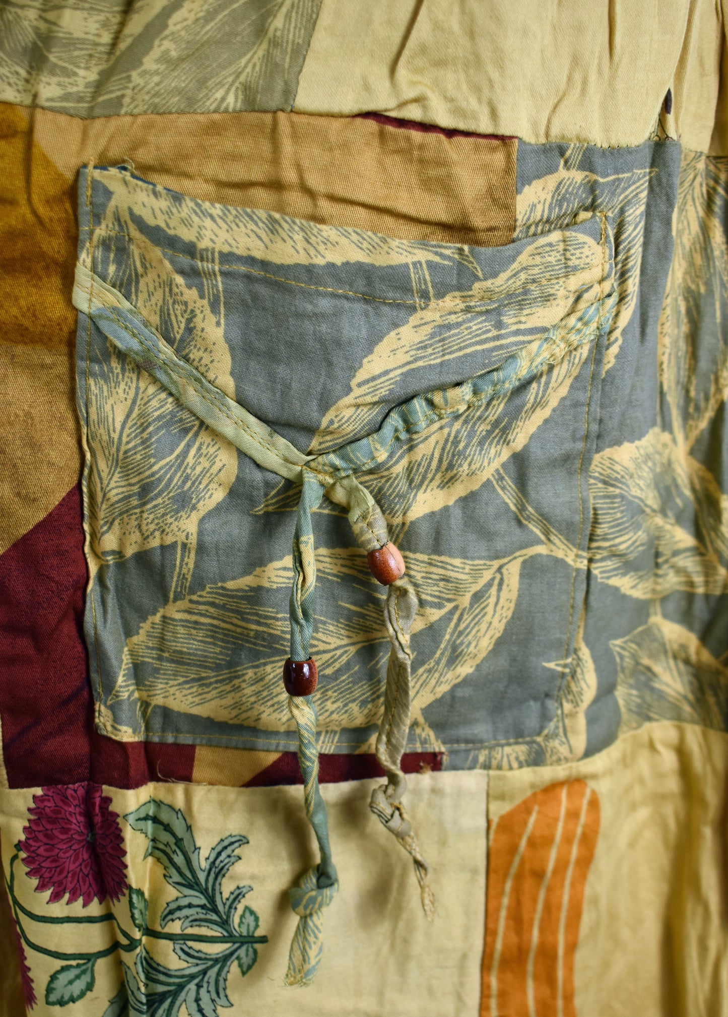 Patchwork Cotton Harem Trousers