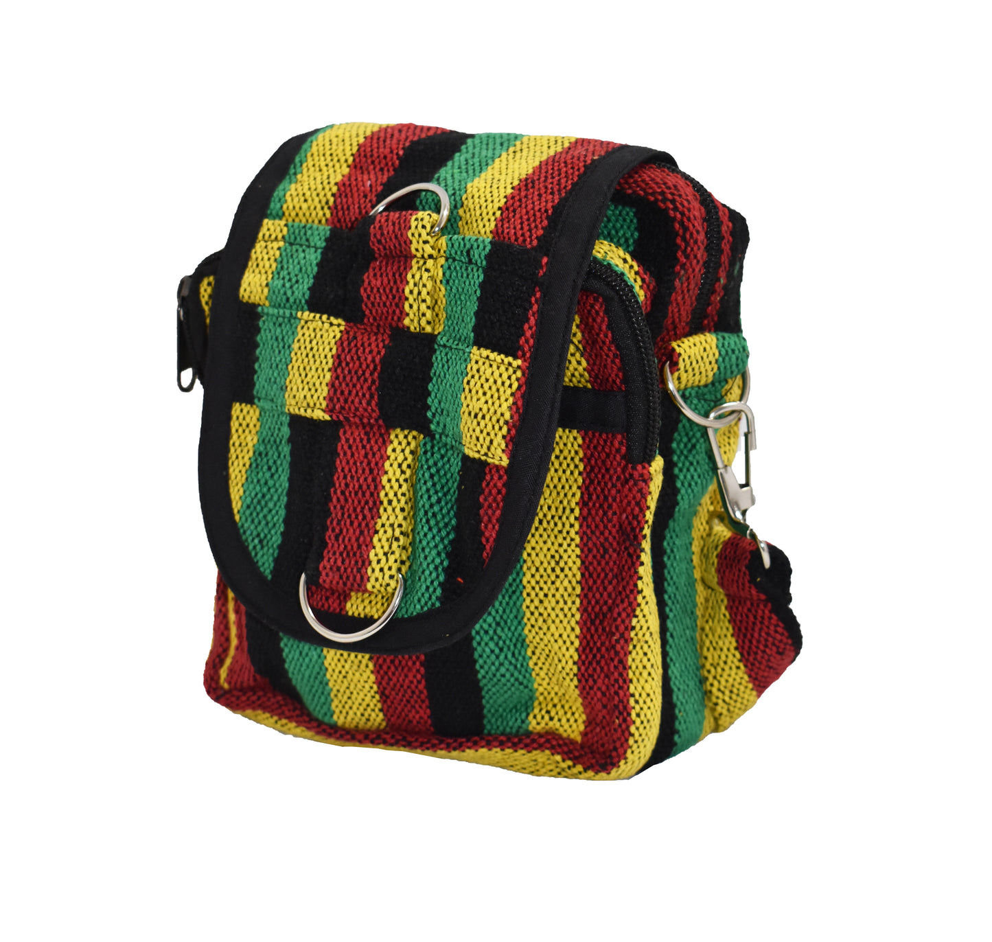 Striped Cotton Passport Shoulder Bag