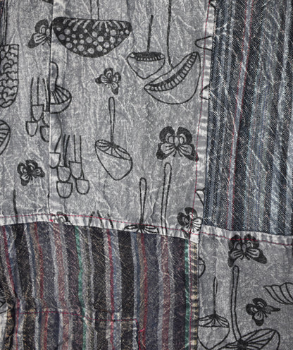 Mushroom Print Patchwork Harem Trousers