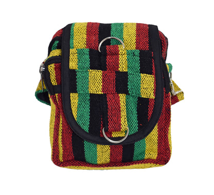 Striped Cotton Passport Shoulder Bag