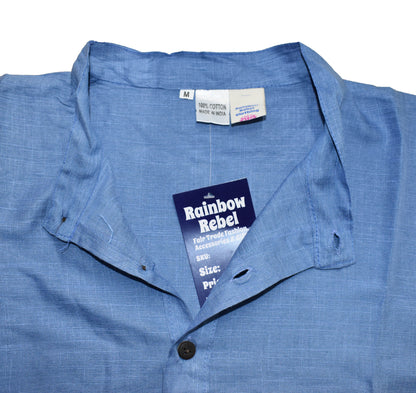 Plain Cotton Collarless Shirt