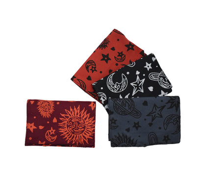 Sun & Moon Printed Cotton Tobacco Pouch