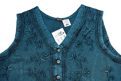 Embroidered Vest Top