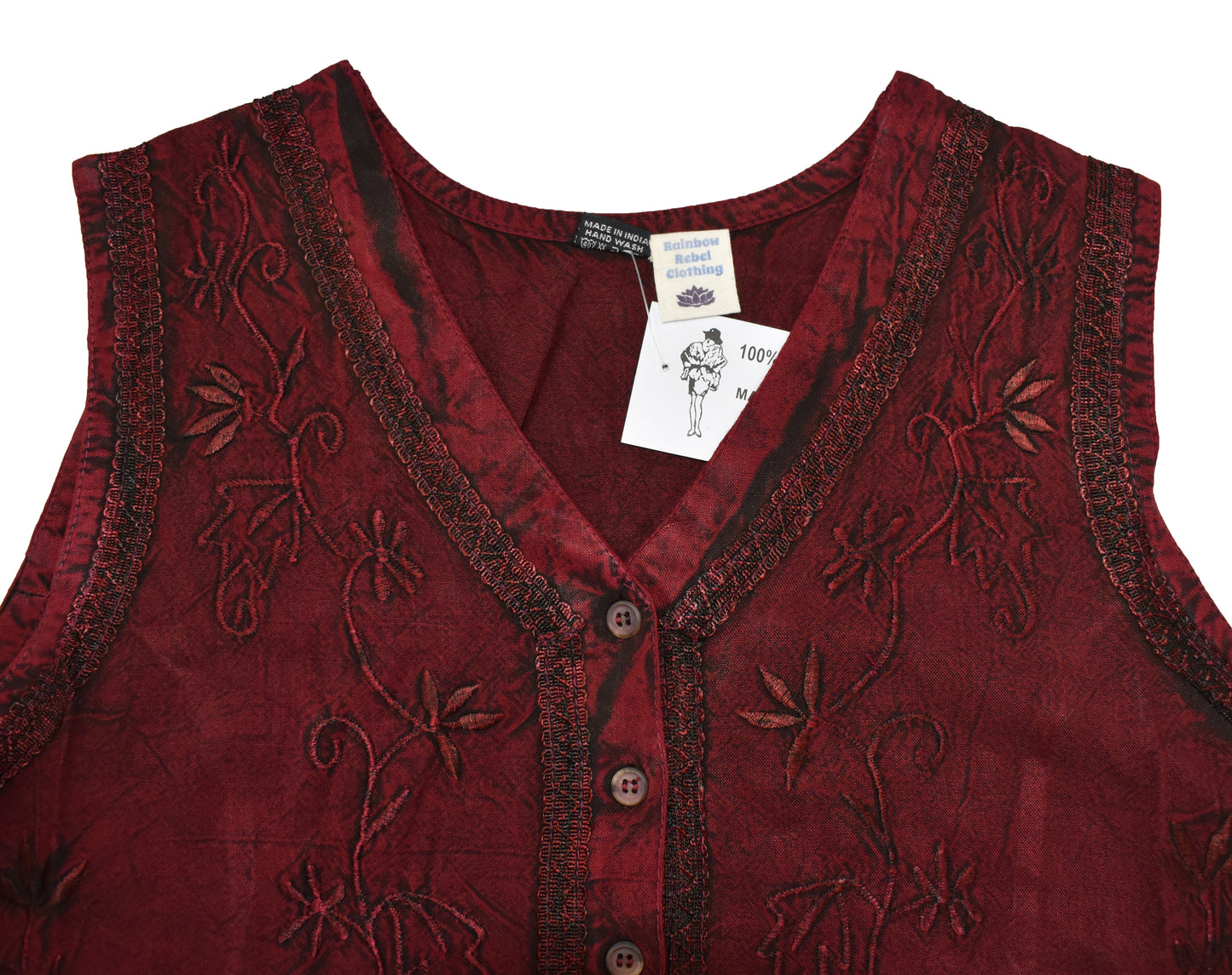 Embroidered Vest Top