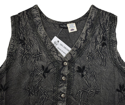 Embroidered Vest Top