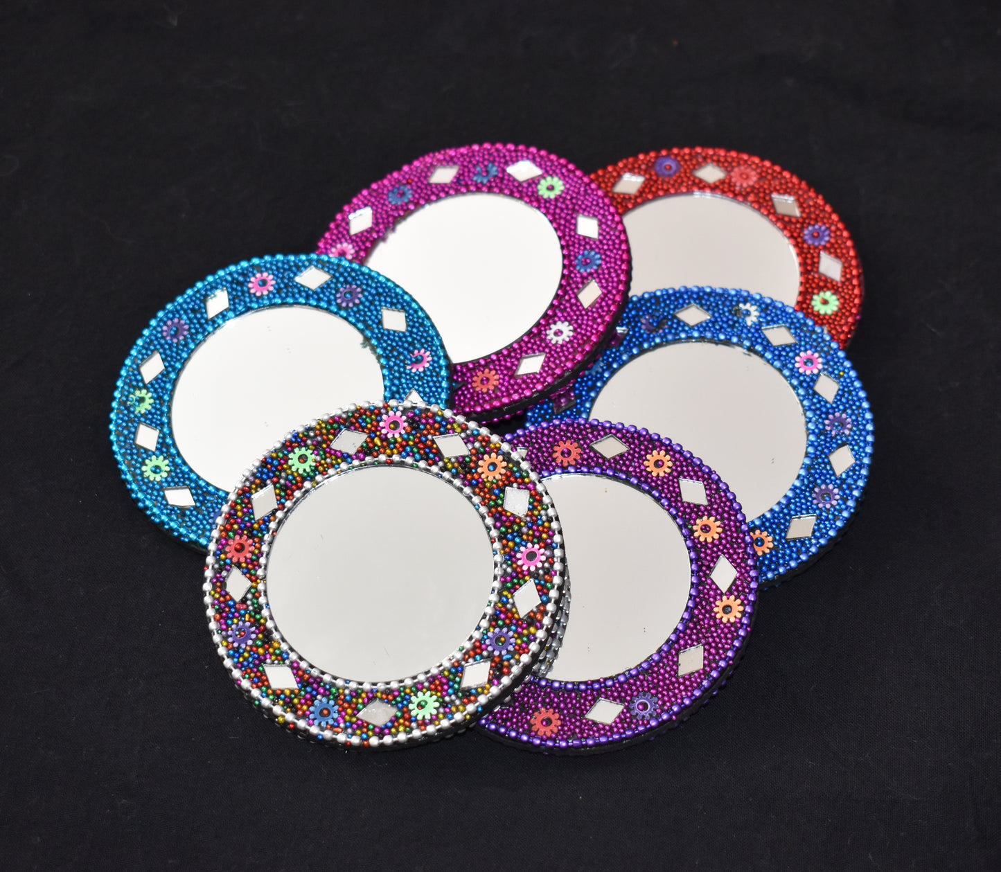 Round Beaded Mirror