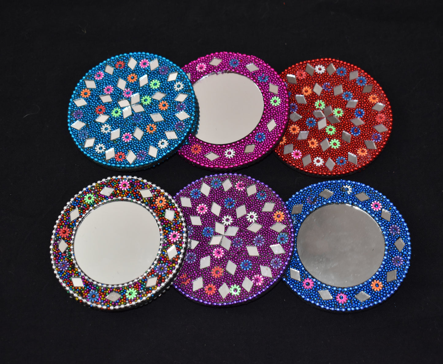 Round Beaded Mirror