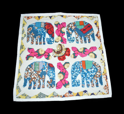 Elephant Pattern Recycled Fabric Cushion Covers