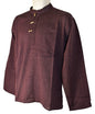 Plain Cotton Collarless Shirt