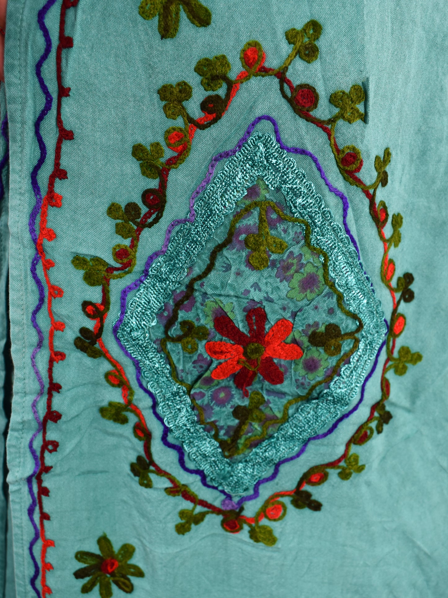 Embroidered Fisherman Style Trousers