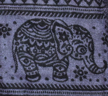 Elephant Pattern Acrylic Fleece Ponchos