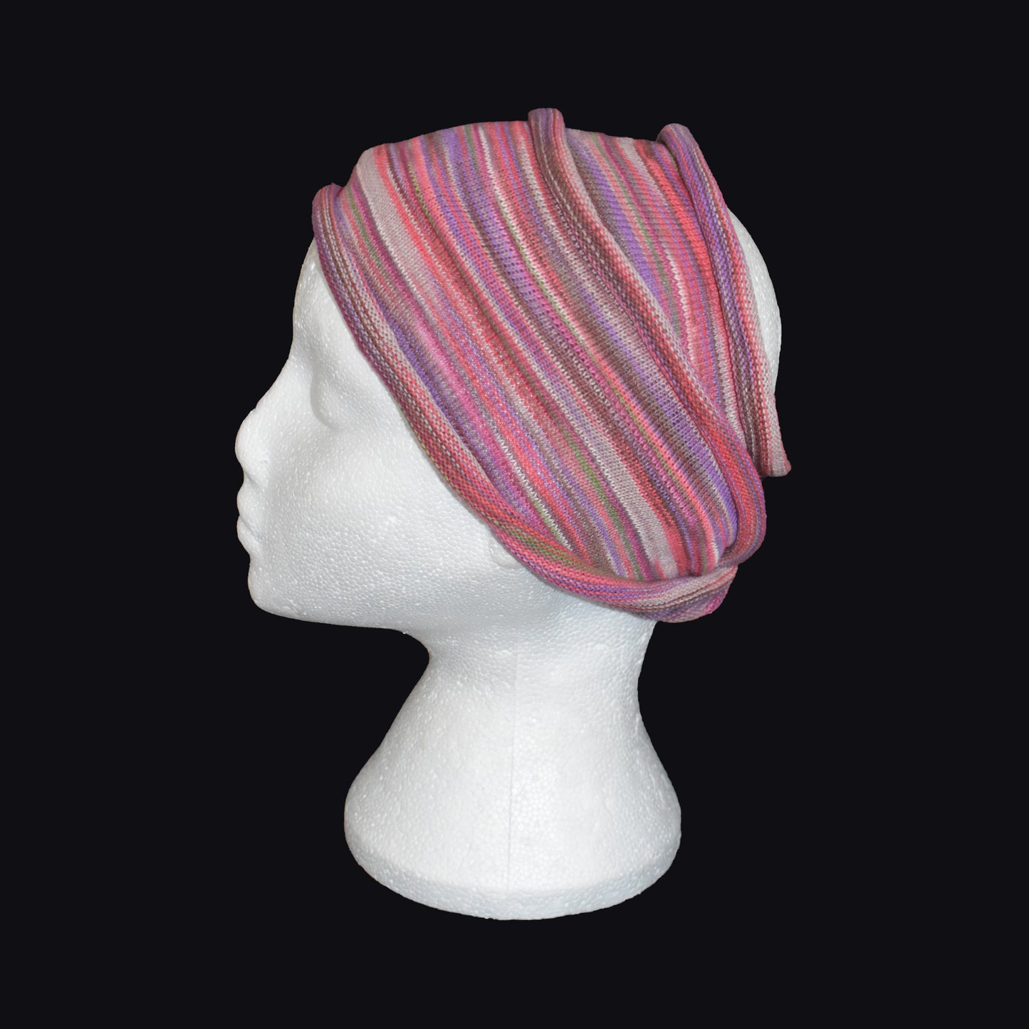 Double Length Striped Cotton Hair Band