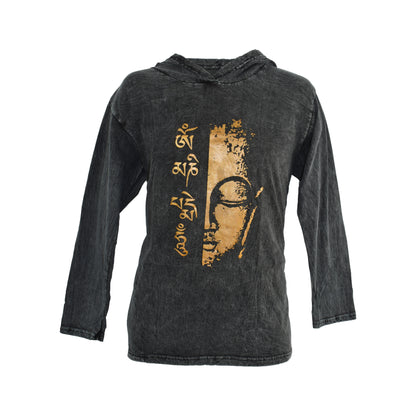 Om Buddha Cotton Hooded Top