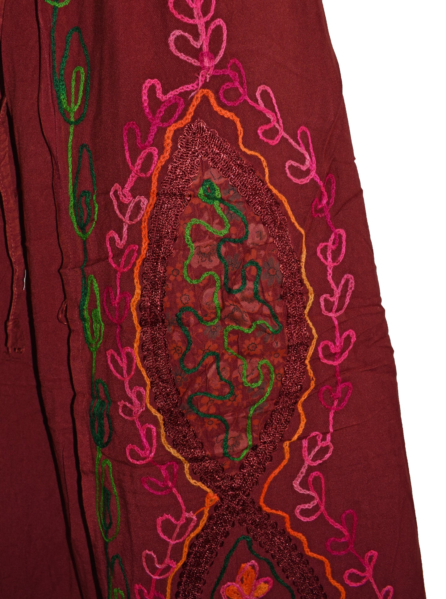 Embroidered Fisherman Style Trousers