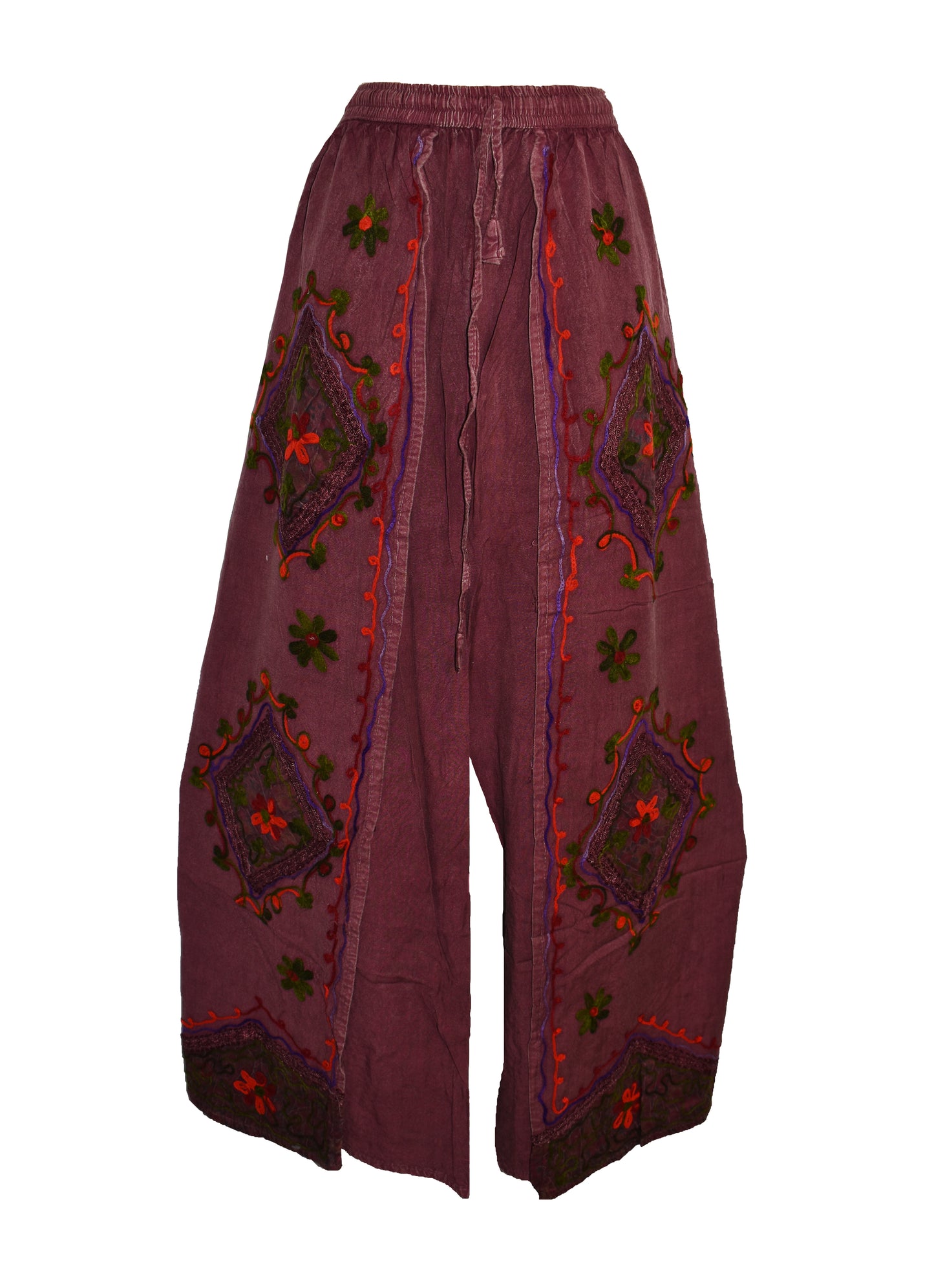 Embroidered Fisherman Style Trousers